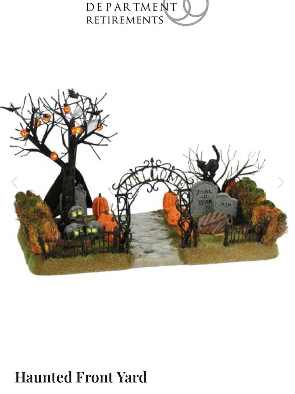 Retired Department 56 Halloween Haunted Front Yard SKU 52924-MIB condition